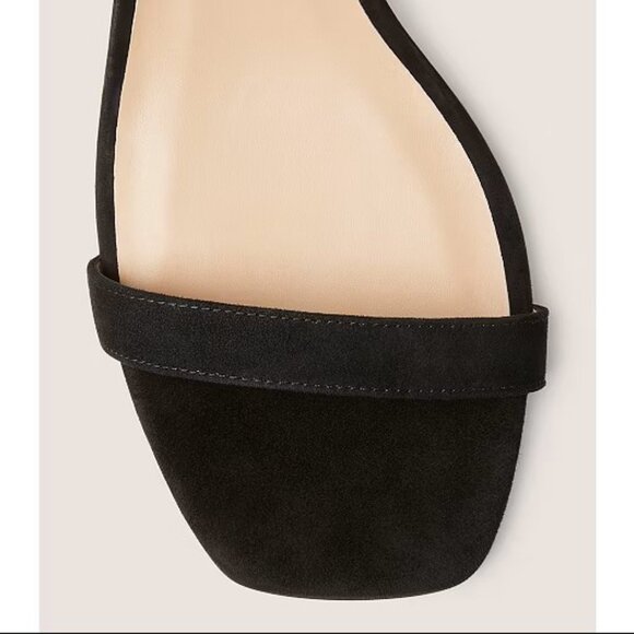 Stuart Weitzman Nudistcurve 35 Block Sandal in Black - Size 7 - Picture 4 of 8